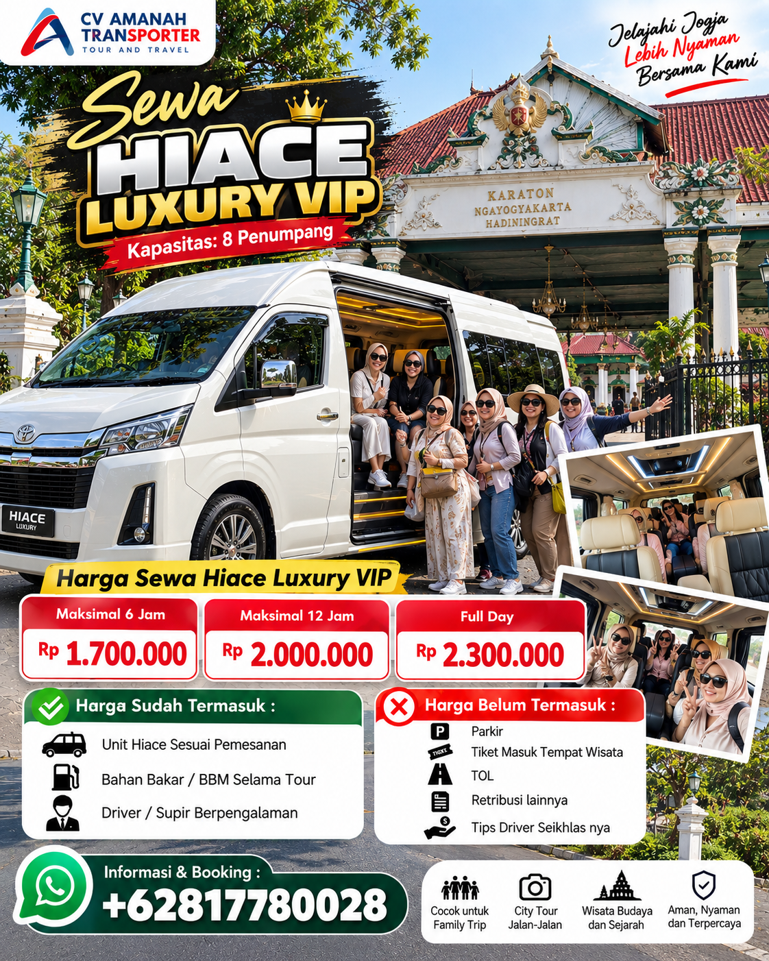 Harga Sewa Hiace Luxury Jogja