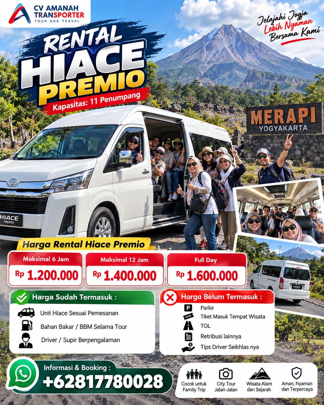 Harga Sewa Hiace Premio Jogja