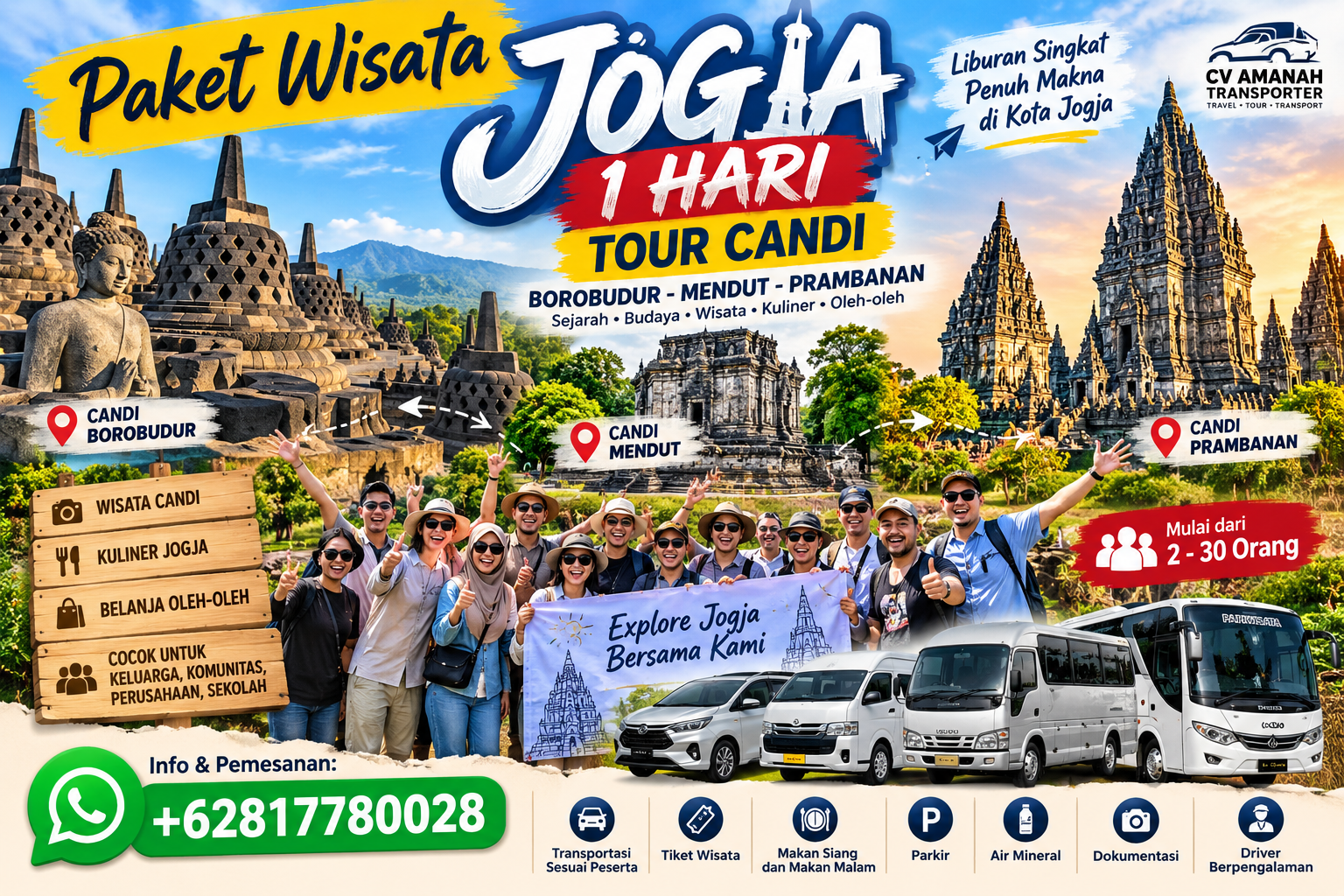 Paket Wisata Jogja 1 Hari - Tour Candi